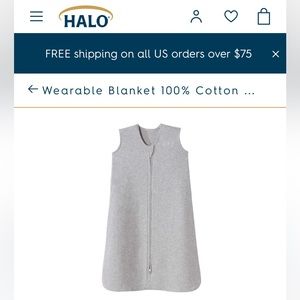 Halo Heather Gray wearable blanket size S